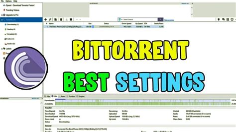 settings for bittorrent channel 